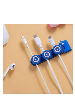 KASTWAVE Magnetic Cable Clips, Home Cable Management Holder with 3 Brackets, Desktop Cord Management Wires Organizers for Home, Office, Nightstand, Blue, 1 Pcs  - Image 3