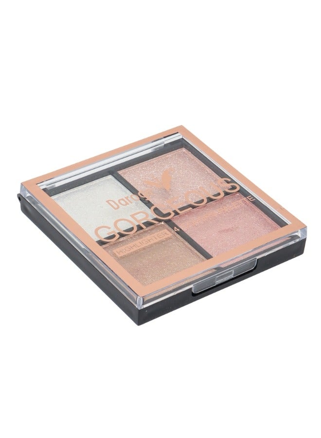 daroge Highlighter Makeup Palette - 4 Color - Image 2