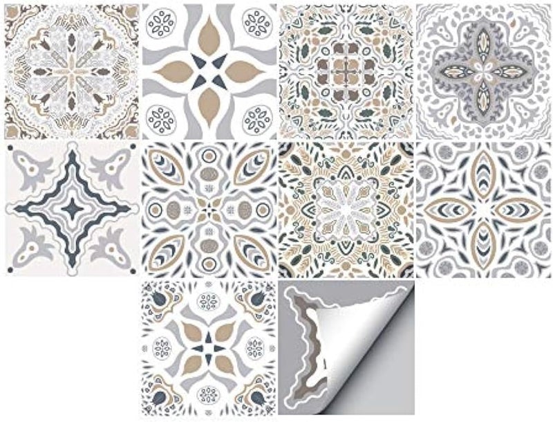 BPA Self-Adhesive Waterproof Wall Tile Decals - 10 Pcs - Image 1