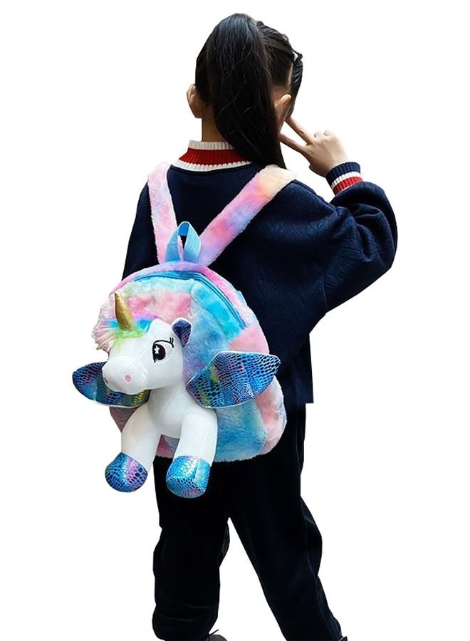 ZCM-HAPPY Unicorn Doll Plush Backpack Large Capacity Kids Mini Travel Bag - Image 2