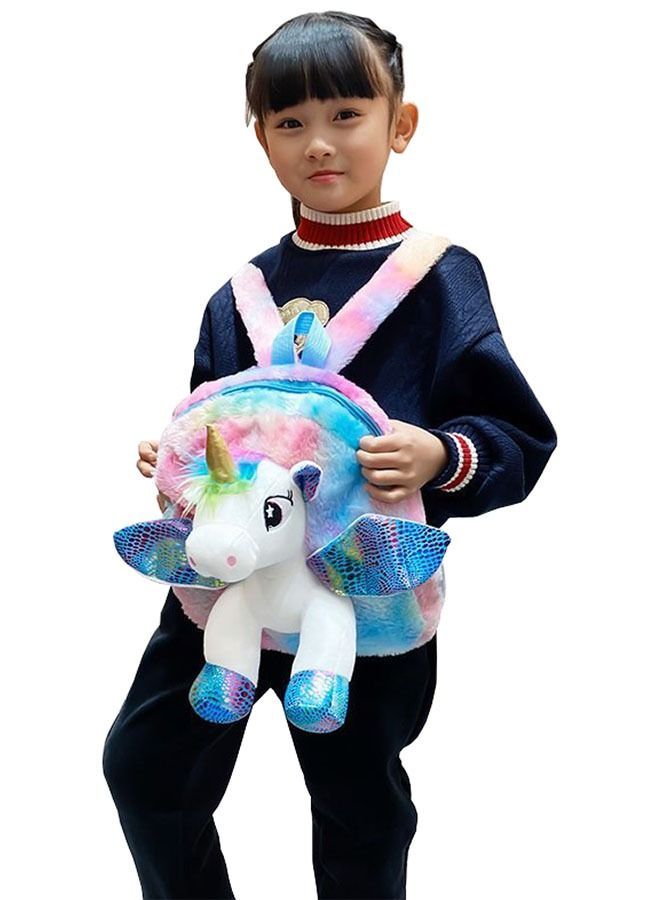 ZCM-HAPPY Unicorn Doll Plush Backpack Large Capacity Kids Mini Travel Bag - Image 1