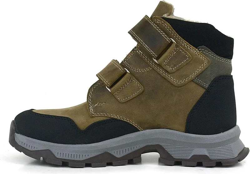 Rakerplus Trekking Leather Brown Velcro Boys' Boots