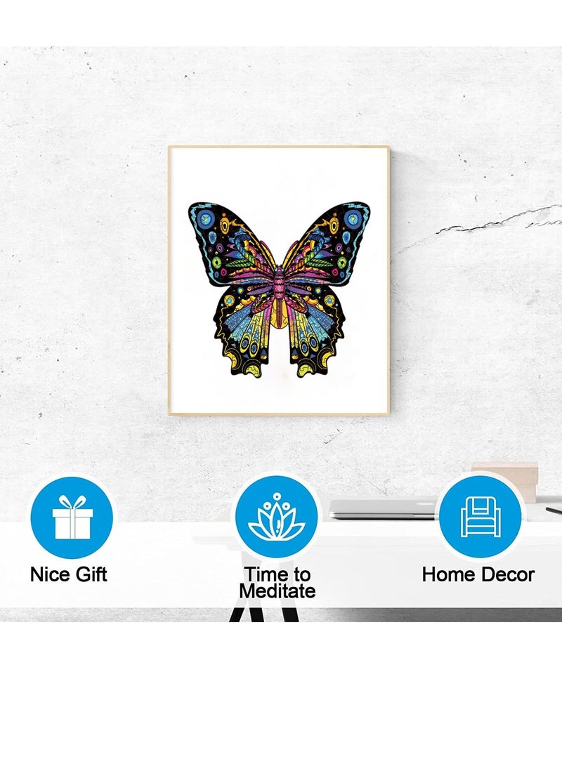 Wooden Jigsaw Puzzles 3D Animals Shaped Best Gift for Adults and Kids DIY Puzzle Piece Colorful Unique erfly Puzzles - Image 4