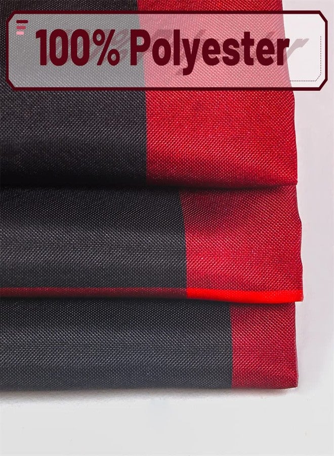 Moslovstar Buffalo Checker Fabric Shower Curtain Christmas Waterproof Bath Curtain Set with 12 Hooks Winter Holiday Party Decor, Red and Black, 72" x 72" - Image 3
