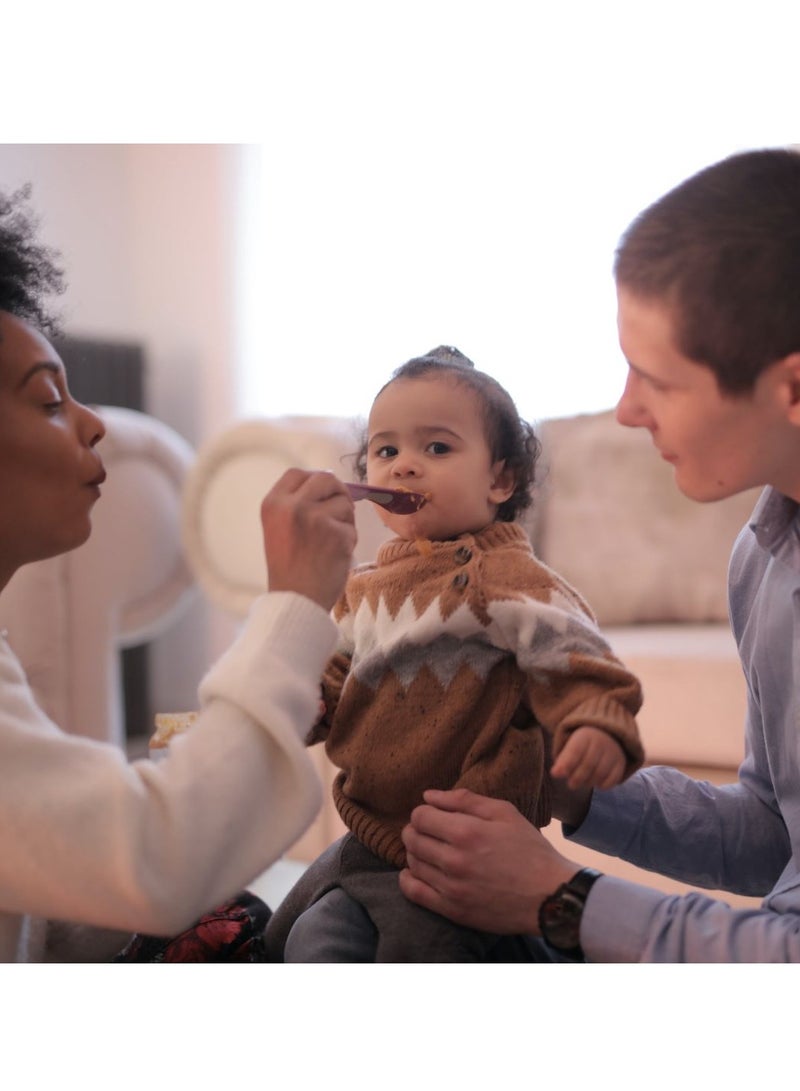 مارلو وسيج مجموعة أطباق وحاويات مارلو آند سيج واندرر، مجموعة أطباق للأطفال، أدوات مائدة لتغذية أغذية الأطفال، طبق أكل الطفل + ملعقة، مساعدة الأطفال - مجموعة التدريب على التغذية الذاتية - Image 5