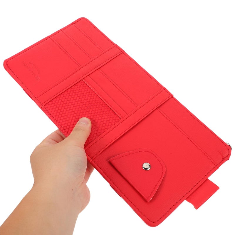 Universal Car Visor Organizer with Zipper Closure Eyeglasses Holder and Card Sleeve Easy Install - Image 5