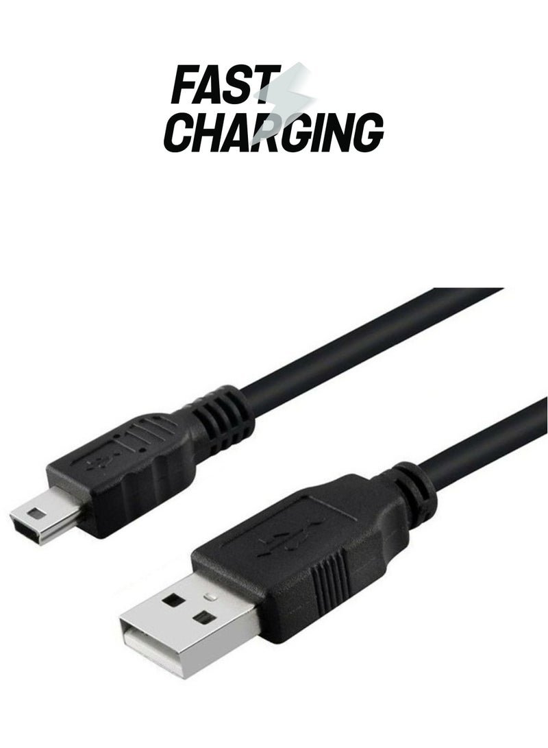 DIGI CORE USB 2.0-AM To Mini 5Pin Cable With Fast Charging Cable 480Mbps Transfer Speed 50CM - Image 1