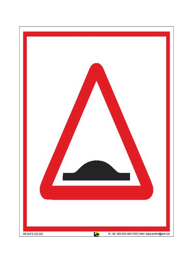 Mr. Safe - Road Sign Speed Breaker PVC Sticker 8 inch X 8 inch - Image 1