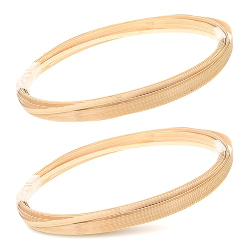 KALLORY 2PCS Bamboo Strips for Weaving 10ft Basket Weaving Material Thin Flat Bamboo Rolls and Rattan Weaving Material for Basket Weaving DIY Crafts Furniture Chandelier and Weaving Projects - Image 1
