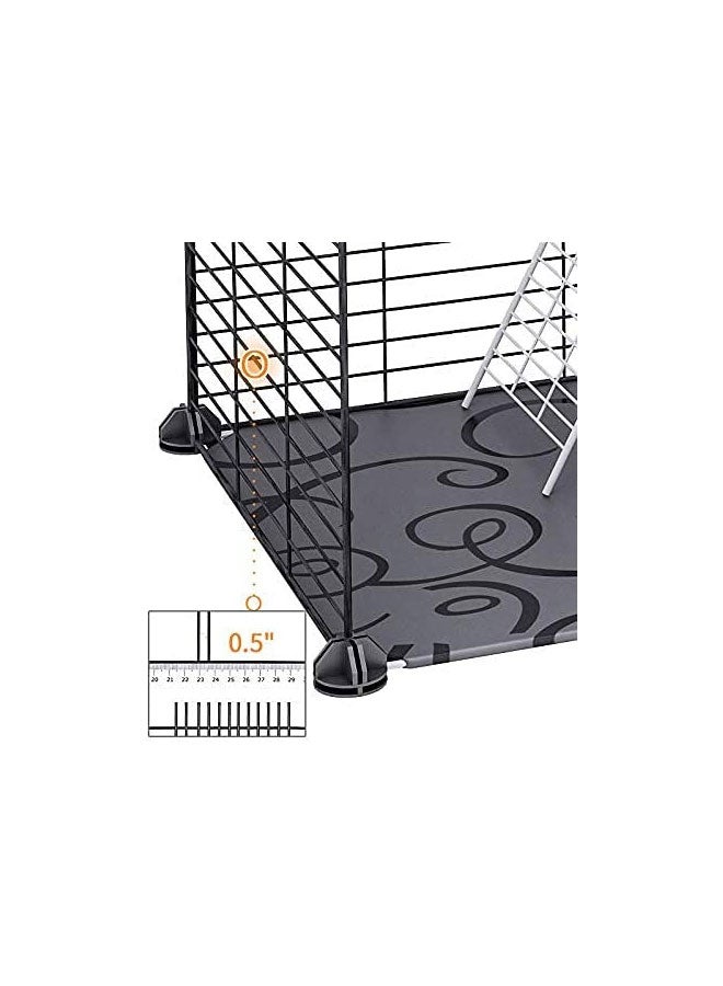Small Animal Cage with Dense Dense Metal Wire 2x2x3 Cat Kitten, Ferret Crate  Kennels  Pet Playpen Indoor for Rabbit Puppy Bunny and Chinchilla 28L x 14W x 28H Inchs - Image 4