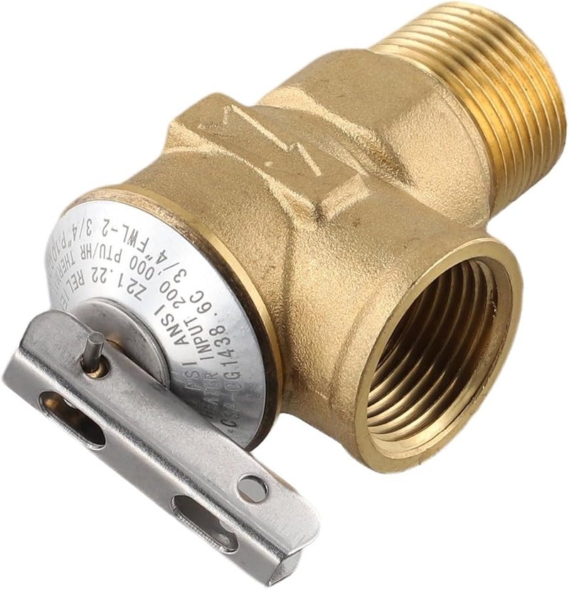 Brass Pressure Relief Valve 3 4 Inch NPT 150 PSI With Stainless Steel Spring 210F Max Temp - Image 5