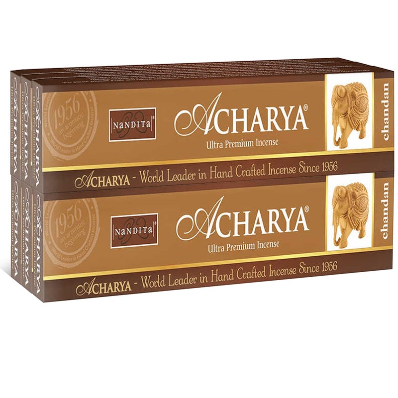 Nandita Nandita Acharya Ultra Premium Incense Sticks - Chandan (50gm) - Pack of 6  - Image 1