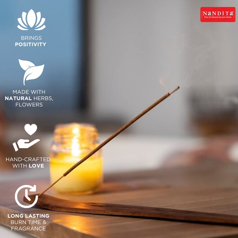 Nandita Nandita Acharya Ultra Premium Incense Sticks - Chandan (50gm) - Pack of 6  - Image 4