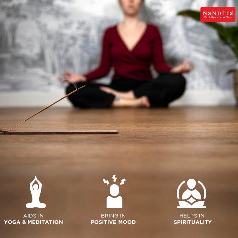 Nandita Nandita Acharya Ultra Premium Incense Sticks - Chandan (50gm) - Pack of 6  - Image 5