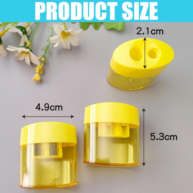 Blue Handheld Pencil Sharpener 4 Pack High Carbon Steel Blades With Lid - Image 5