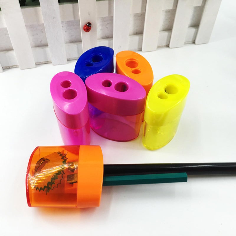 Blue Handheld Pencil Sharpener 4 Pack High Carbon Steel Blades With Lid - Image 3
