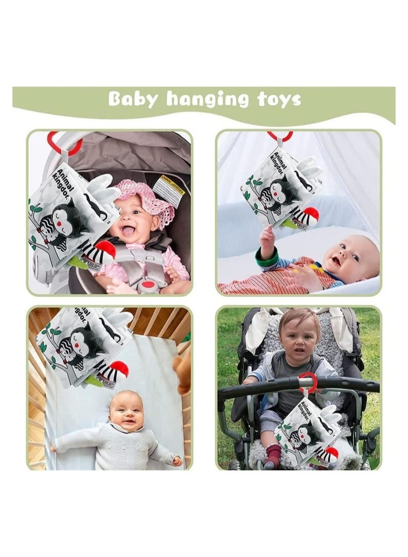 NIBEMINENT Baby Soft Cloth Book, 3D Touch Feel High Contrast Book , Activity Crinkle Books for Early Education - Image 4