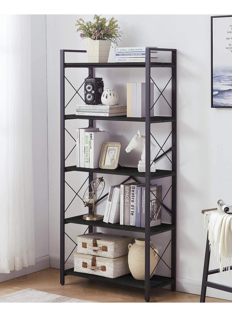 Masa Furniture Black MDF and Steel Display Unit - 166 x 75 x 33 cm from Masa Furniture - Image 1