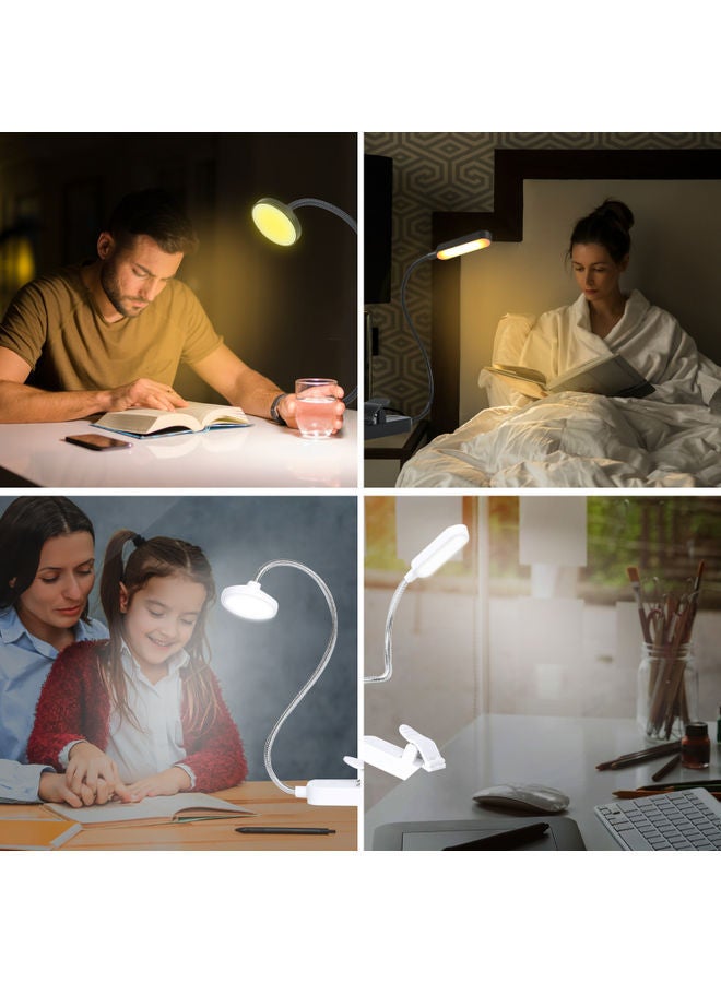NIBEMINENT LED Flexible Clip On Eye-Caring Book Reading Lamp Light - Type 2 Black 10.00X4.00X5.50cm  - Image 4