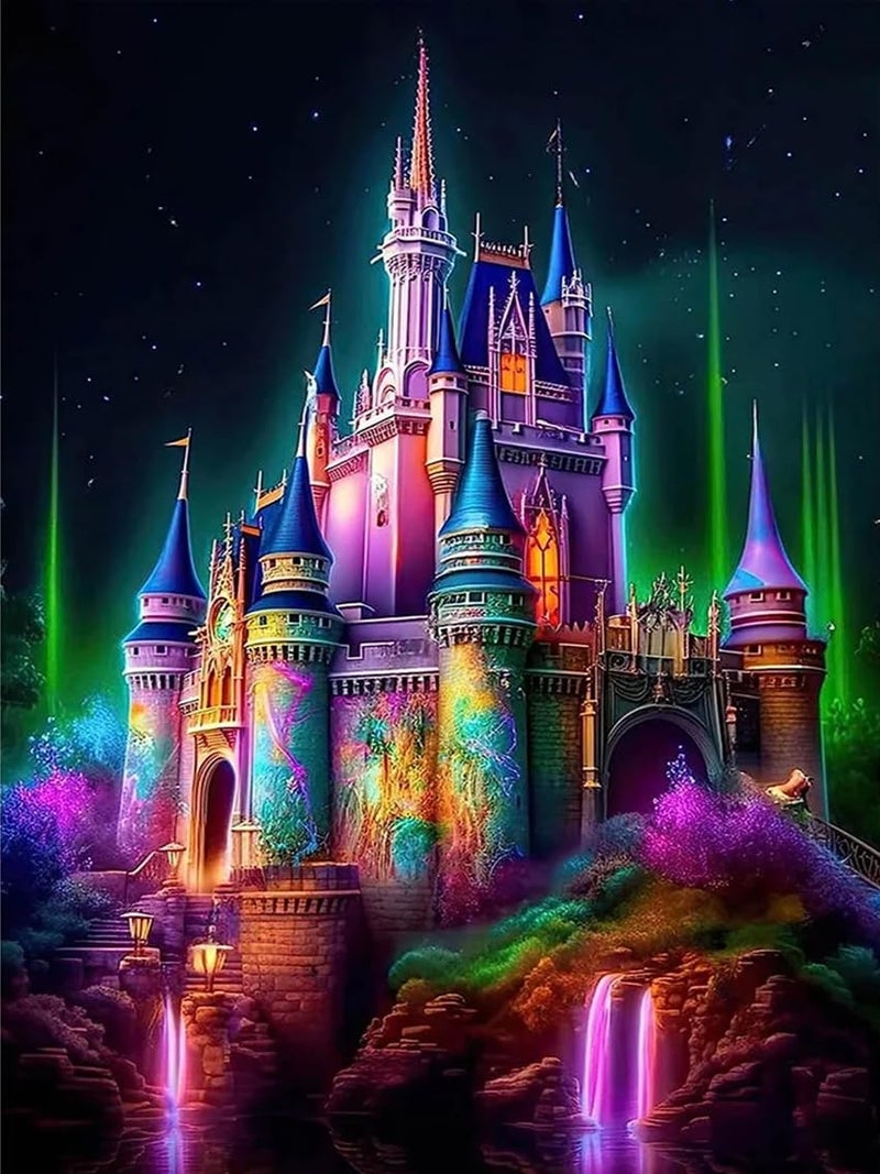Meothan 5D Diamond Painting Kits for Adults, DIY Castle Diamond Art Painting Kits for Beginner, Full Drill Gem Art Painting Crafts for Home Wall Decor Gift 12â€˜â€™x16â€˜â€™ - Image 1