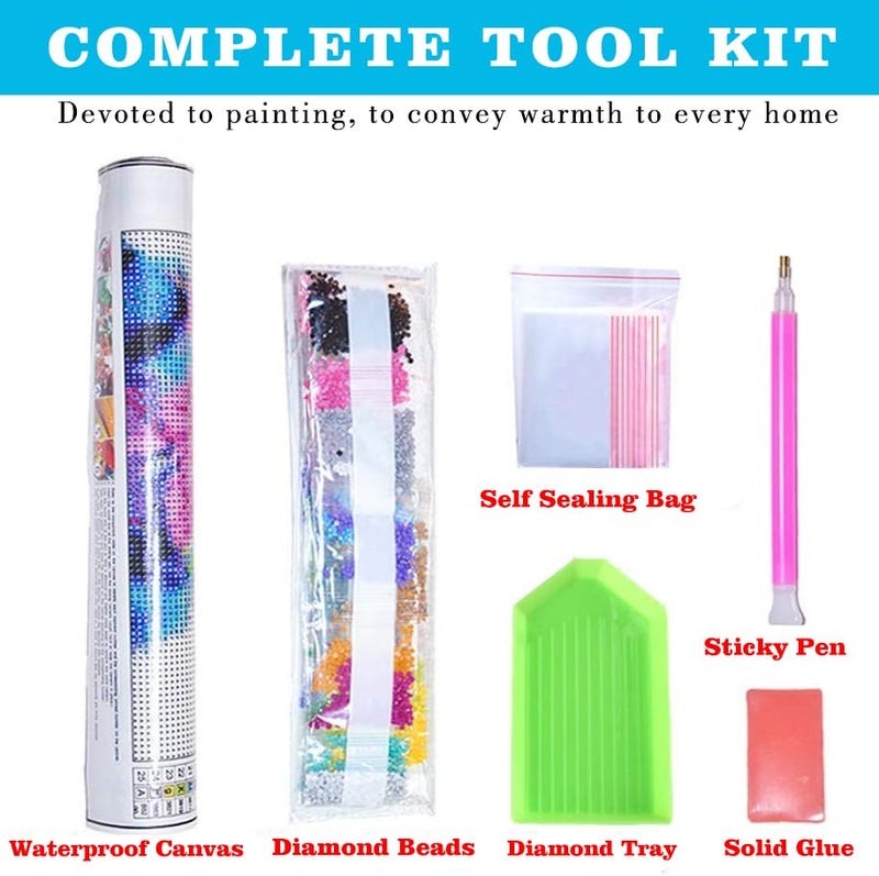 Meothan 5D Diamond Painting Kits for Adults, DIY Castle Diamond Art Painting Kits for Beginner, Full Drill Gem Art Painting Crafts for Home Wall Decor Gift 12â€˜â€™x16â€˜â€™ - Image 4