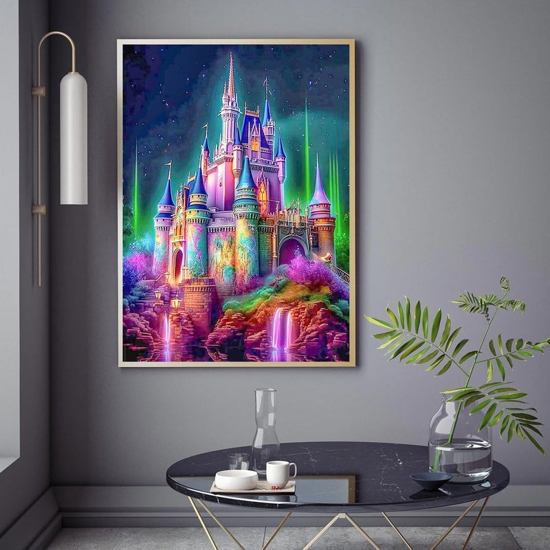 Meothan 5D Diamond Painting Kits for Adults, DIY Castle Diamond Art Painting Kits for Beginner, Full Drill Gem Art Painting Crafts for Home Wall Decor Gift 12â€˜â€™x16â€˜â€™ - Image 5