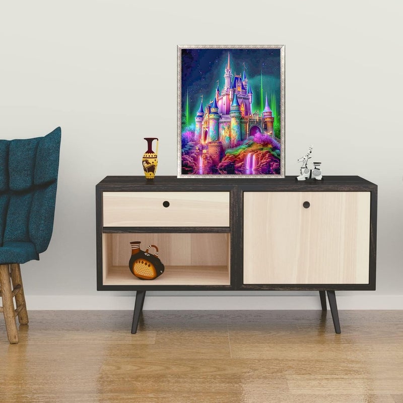 Meothan 5D Diamond Painting Kits for Adults, DIY Castle Diamond Art Painting Kits for Beginner, Full Drill Gem Art Painting Crafts for Home Wall Decor Gift 12â€˜â€™x16â€˜â€™ - Image 2