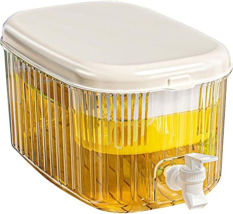 Size A 5 5L Fridge Water Dispenser With Tap Cold Bubble Bucket For Juices Cocktails Tea - Image 1