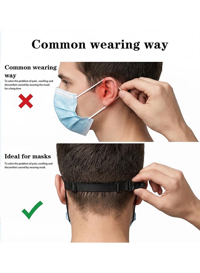 12 Pcs Adjustable Back-of-Head Mask Extender Straps, Comfortable Fit Mask Ear Saver Holders to Protect Ears for Daily Use - Image 4