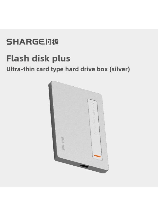 Flash Disk Plus Magnetic Hard Disk Box Active Heat Dissipation Support SSD Read 4TB Large Capacity Mobile Hard Disk-Color:Silver - Image 1