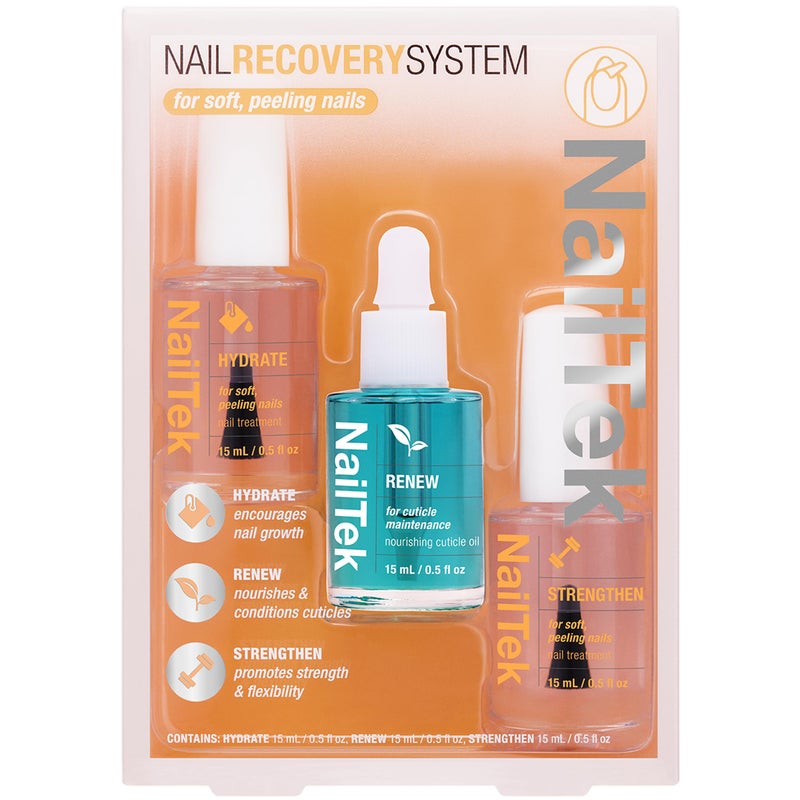 Nail Tek Recovery Kit â€“ Nail Repair for Damaged Nails, Hydrate, Renew, & Strengthen Nails Treatment, Made in USA, 0.5 fl oz each - Image 1