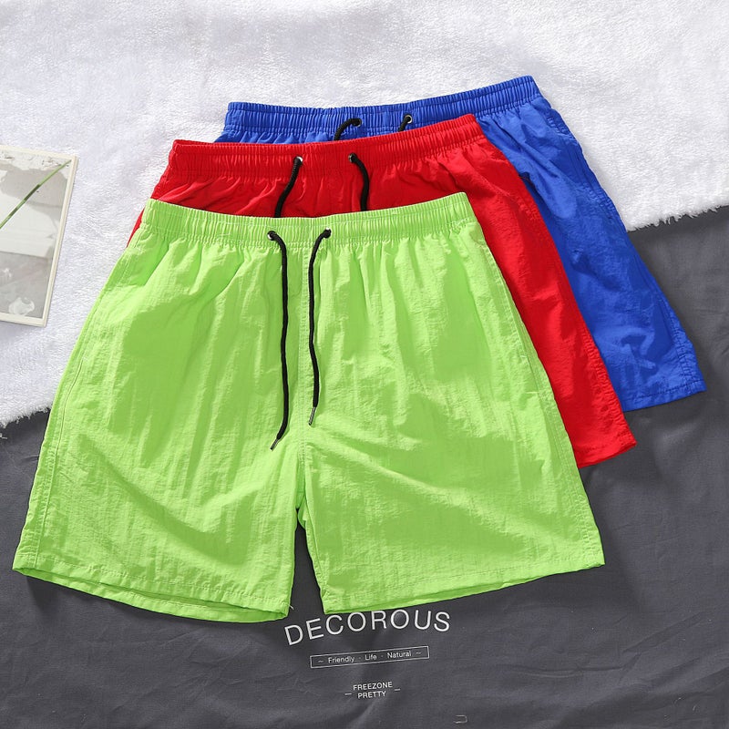 Trade Men'S Pants 2022 Men'S Casual Shorts Trendy Candy Color Straight Men'S Beach Pants - Image 4