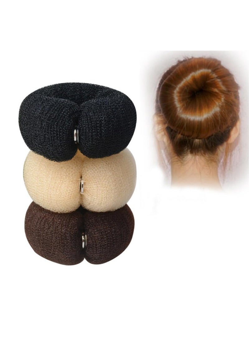 أوزيغالور 3 قطع رول سحرية للشعر، صانع الكعكة وحامل ذيل الحصان، أداة تصفيف الشعر السحرية للنساء - Image 3