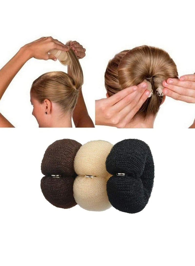 أوزيغالور 3 قطع رول سحرية للشعر، صانع الكعكة وحامل ذيل الحصان، أداة تصفيف الشعر السحرية للنساء - Image 4