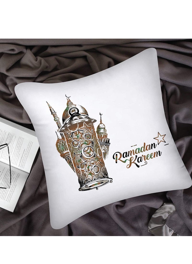 PRINTSHOP4ME Ramadan Mubarak Decorative Throw Pillows - Perfect for Ramadan Decoration - Living Room - Bedroom Decor - Ramadan Pillow Covers  - Image 5
