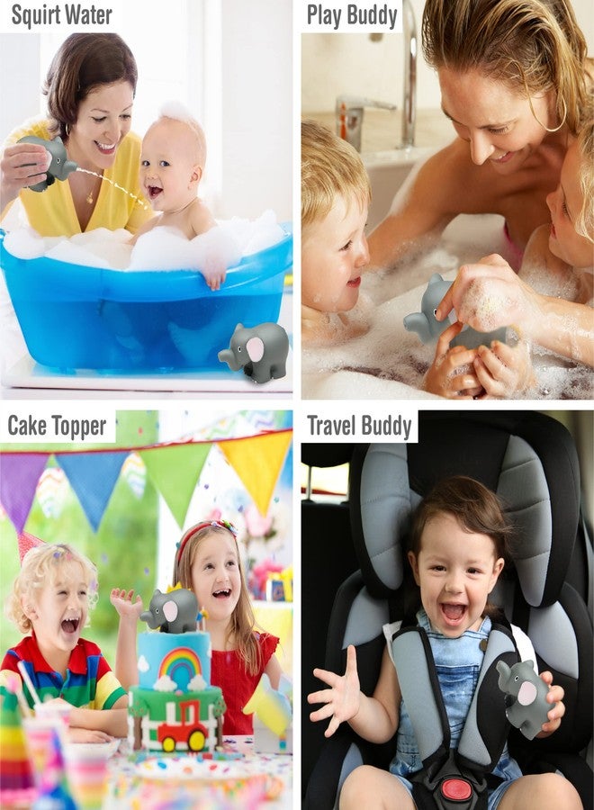 Puzzled DolliBu Elephant Bath Buddy Squirter - Floating Elephant Rubber Bath Toy, Fun Water Squirting Bathtime Play For Toddlers, Soft Wild Life Animal Toy For The Bathtub, Beach & Pool for Kids - 3 Inch - Image 3