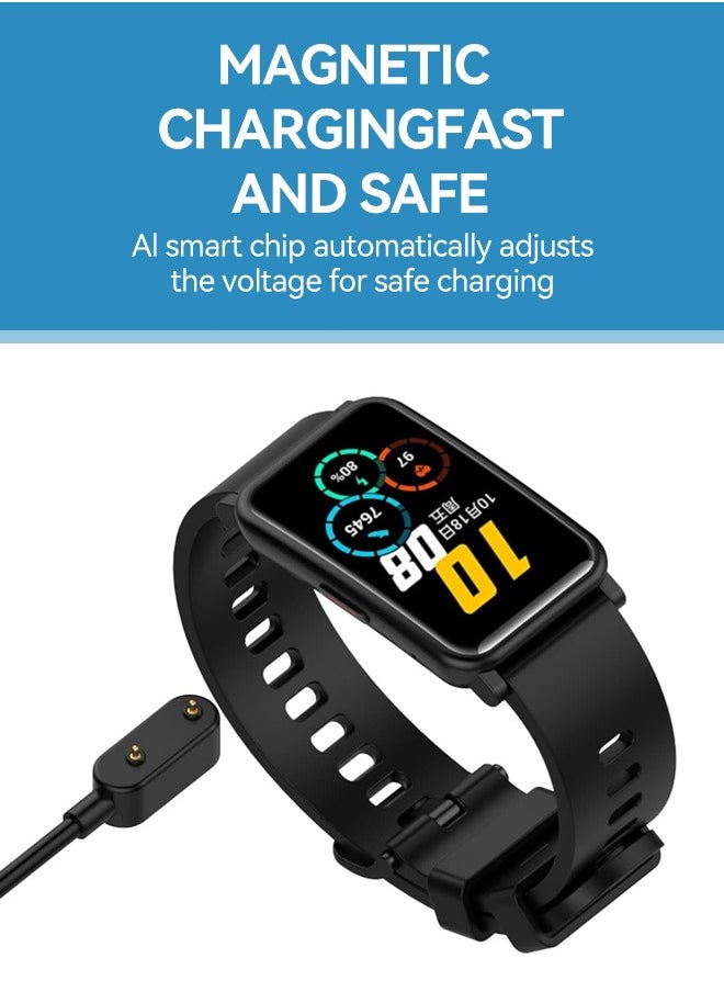 Tersely Charger Compatible with Huawei Watch Fit3, USB Charging Cable Cord Base Dock Charger Adapter Stand For Huawei Band 6/7/8/9 smartwatch (Black)  - Image 2