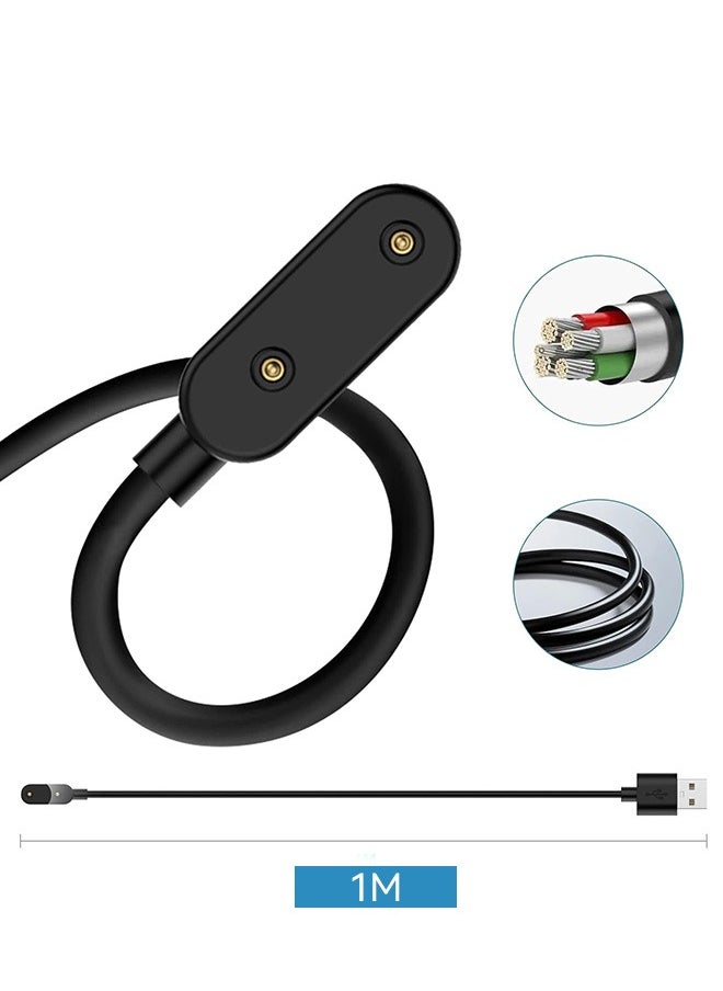 Tersely Charger Compatible with Huawei Watch Fit3, USB Charging Cable Cord Base Dock Charger Adapter Stand For Huawei Band 6/7/8/9 smartwatch (Black)  - Image 4
