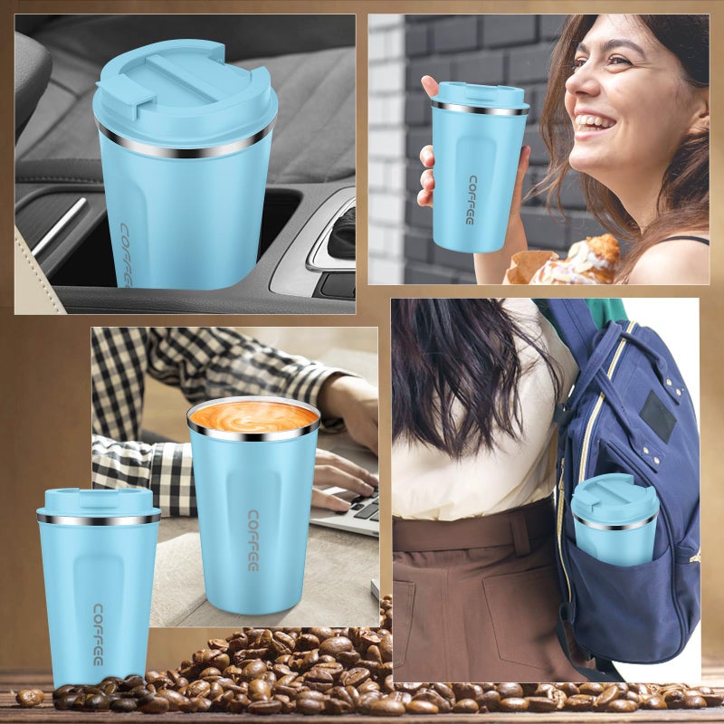 CS COSDDI 12 oz Stainless Steel Vacuum Insulated Tumbler - Coffee Travel Mug Spill Proof with Lid - Coffee Cups for Keep Hot/Ice Coffee Tea and Beer - Image 3