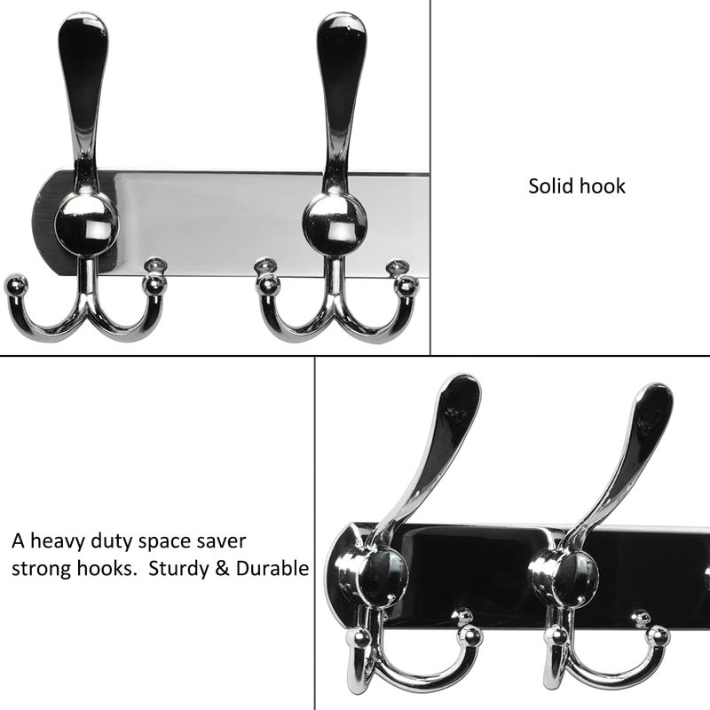 Encozy خطافات المعاطف، خطافات معاطف مثبتة على الحائط (فضي*2) - Image 4