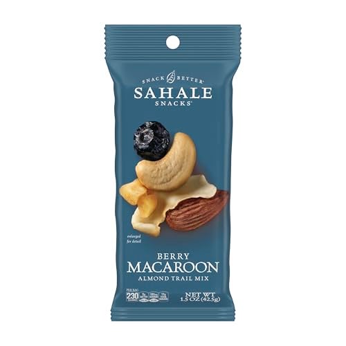 Sahale Snacks Berry Macaroon Almond Trail Mix 15 oz Grab Go Bag 18 Pack DryRoasted Deluxe Mixed Nuts Coconut Blueberries Apples NonGMO Kosher Trail Mix Certified GlutenFree Snacks - Image 1