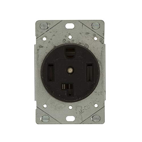 Eaton إيتون 1257-SP 3-قطب، 4-سلك 30-أمبير 125/250-فولت مخرج طاقة مجوف، أسود - Image 1