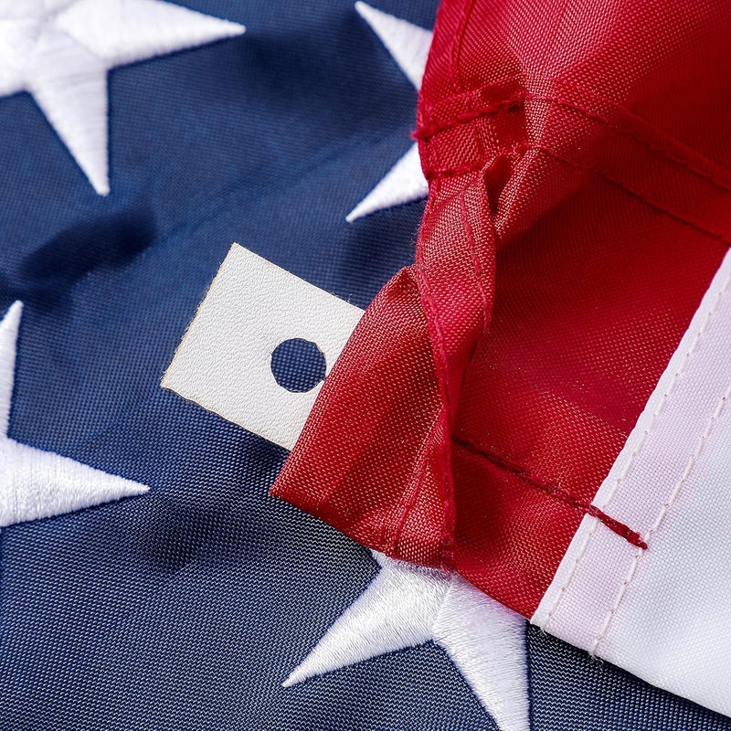 DANF FLAG American Flag 2x3 ft Pole Sleeve Style: Longest Lasting US Sleeved Flag Made from Nylon, Embroidered Stars, Sewn Stripes, UV Protection Perfect for Outdoors! USA Flag - Image 3