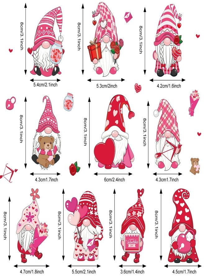 Quzzil 40 Pieces Valentines Gnome Ornaments Wooden Valentines Day Hanging Decorations Pink Romantic Gnome Elf Pendants Tags with Ropes for Valentine's Day Wedding Anniversary Decoration Love Tree Decor - Image 2