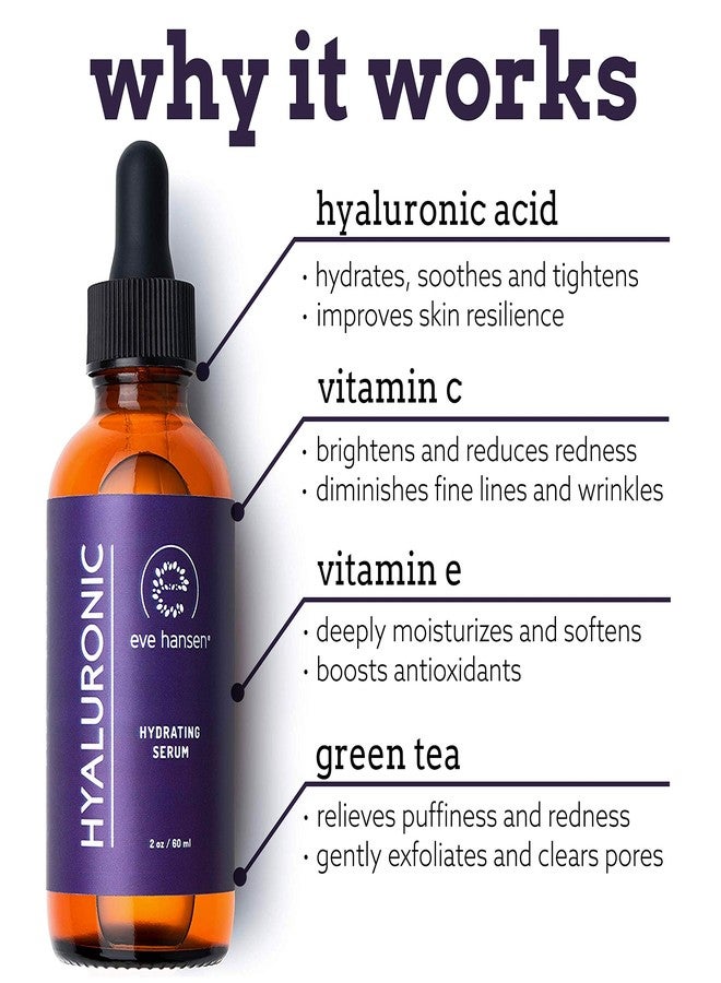 Eve Hansen Full-Size Anti-Aging Serum Set with Hyaluronic Acid, Vitamin C, and Retinol Serums for Improved Appearance of Wrinkles and Fine Lines, Dark Spots, and Skin Firmness 3 x 2 oz - Image 5
