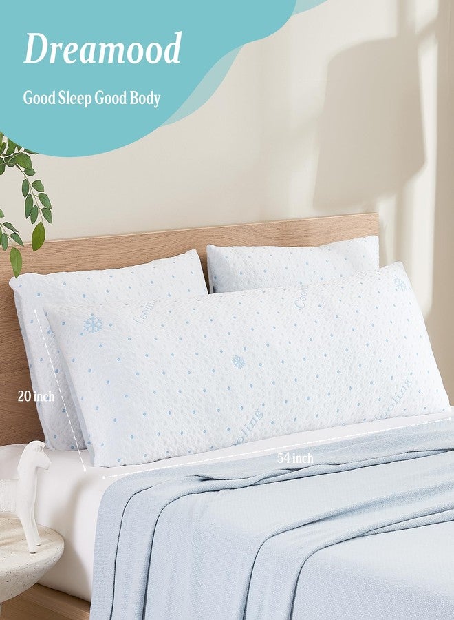 Dreamood Cooling Body Pillow Firmer 3200g 100% Shredded Memory Foam Body Pillows for Adults Side Sleeper Pregnancy Full Body Pillow 20x54 inch Adjustable with Washable Cover - Image 4