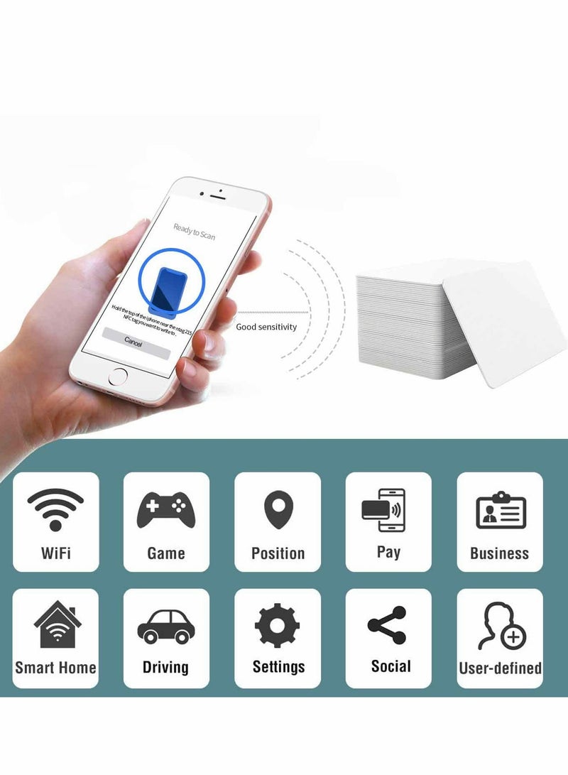 10PCS Blank NFC Cards NTAG 215 - Programmable PVC Tags for Amiibo & TagMo, Compatible with All Android Phones - Image 3