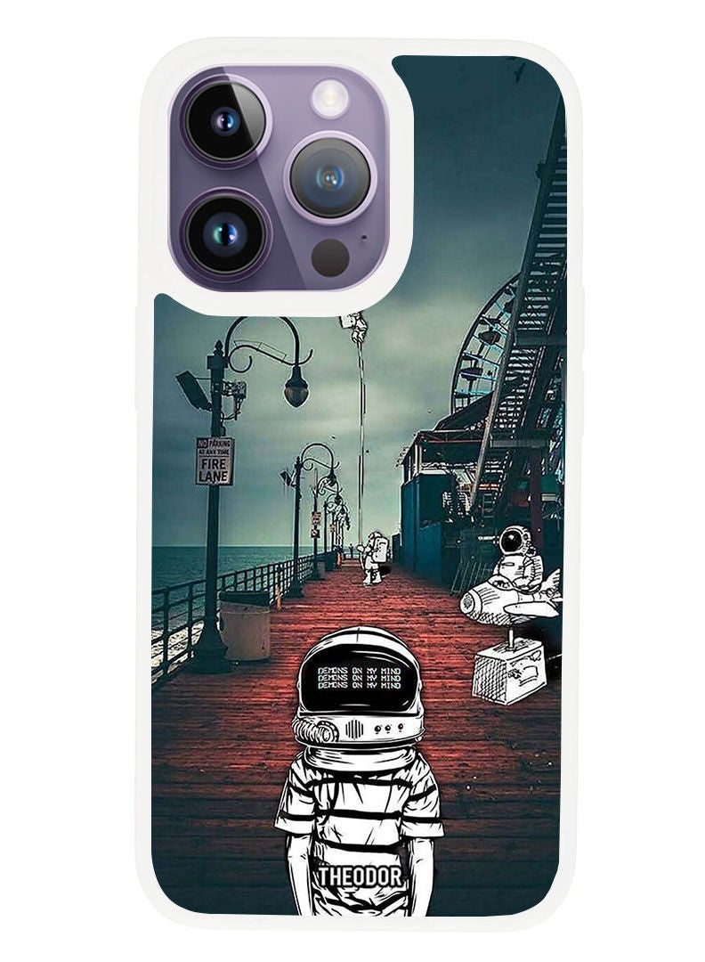 Theodor Protective Case Anti Scratch Shock Proof Cover For APPLE IPHONE 14 PRO Univers (White Bumper) - Image 1