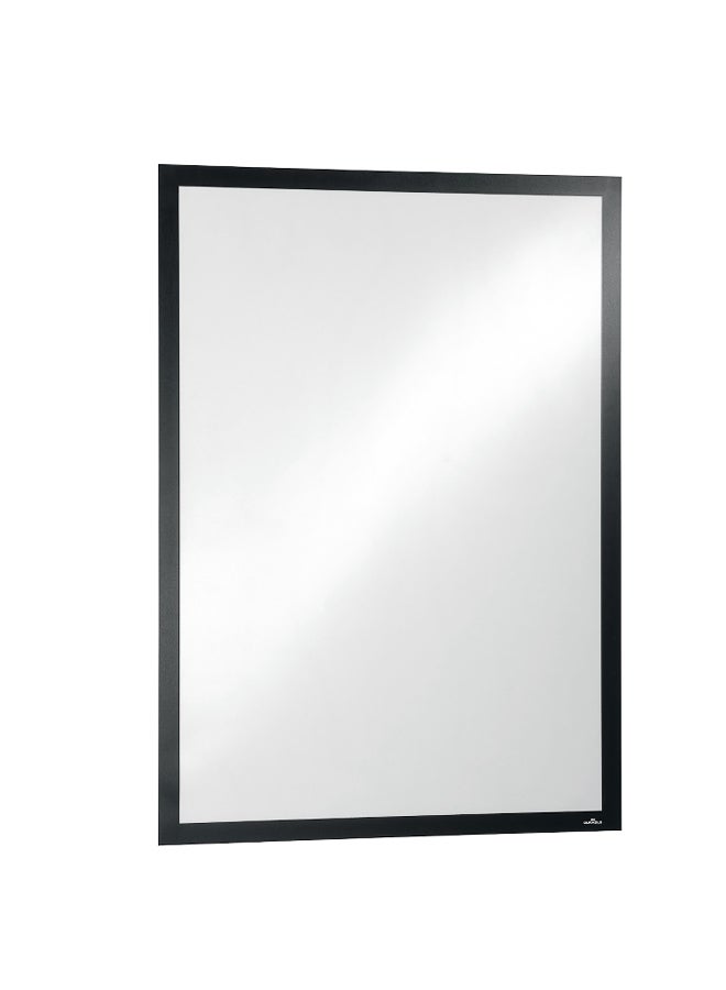 Durable DURAFRAME File Folder Poster Holder | Magnetic hinged frame for quick poster insertion, bubble-free self-adhesive display for glass & windows, UV‑stable 2 years, two-sided readable, holds 2 posters - Image 1