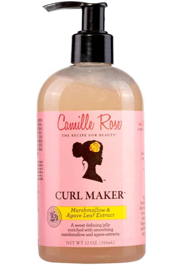 Camille Rose Naturals - Camille Rose Curl Maker, Smoothing and Nourishing Curl Gel with Aloe Vera, for All Hair Types and Textures, 12 fl oz - Image 1
